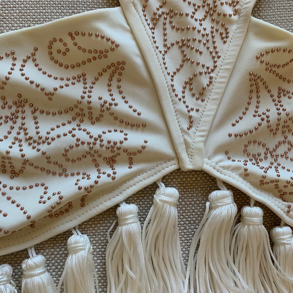 Beach Riot Tassel Bridal Bikini (Brazil/Fiji) S&M - Picture 5 of 7